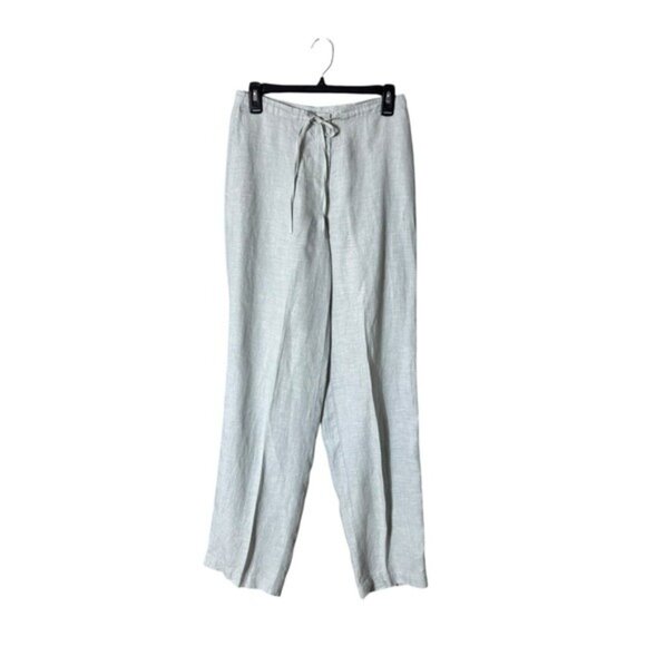 Express Womens Linen Wide Leg Pants Size 4 Beachy Bohemian Lagom Quiet Luxury - Picture 3 of 8